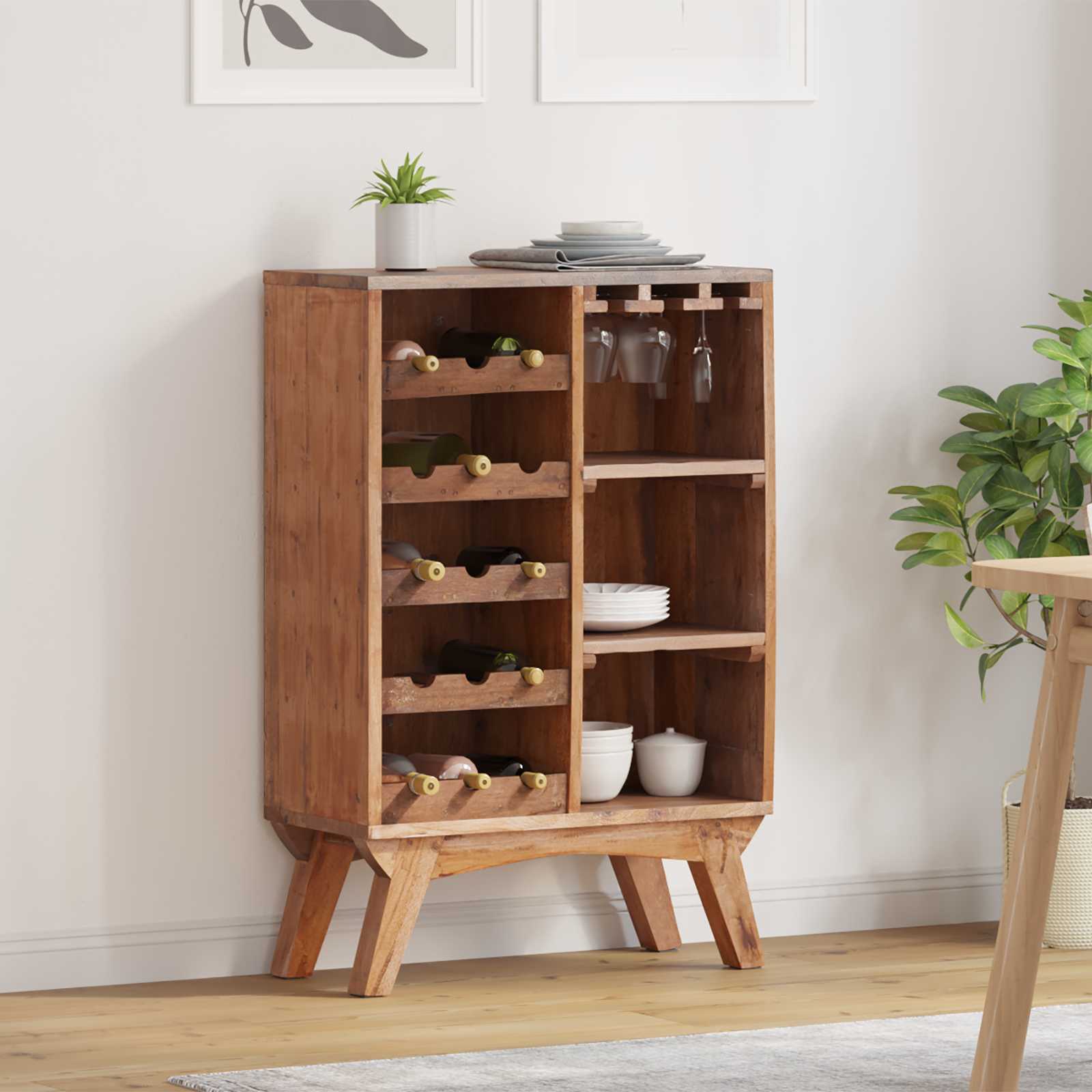 vidaXL Regal Braun 60 x 30 x 90 cm Massives upgecyceltes Holz