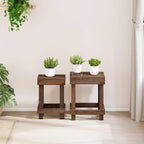 vidaXL Pflanzenständer 2 pcs Braun 70 x 11 x 27 cm Mahagoni Holz