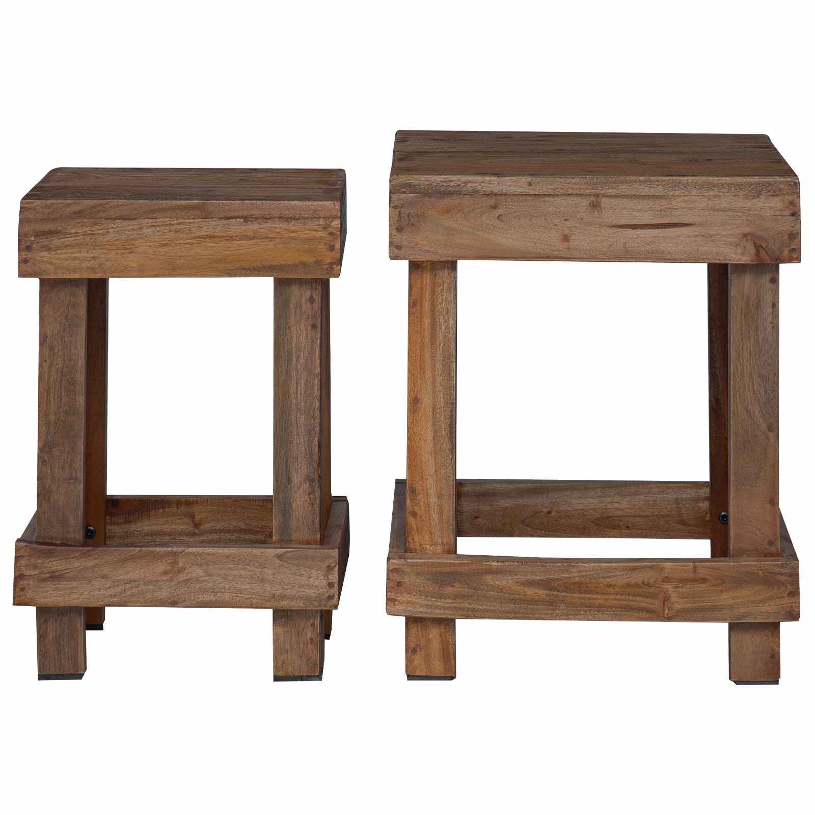 vidaXL Pflanzenständer 2 pcs Braun 70 x 11 x 27 cm Mahagoni Holz