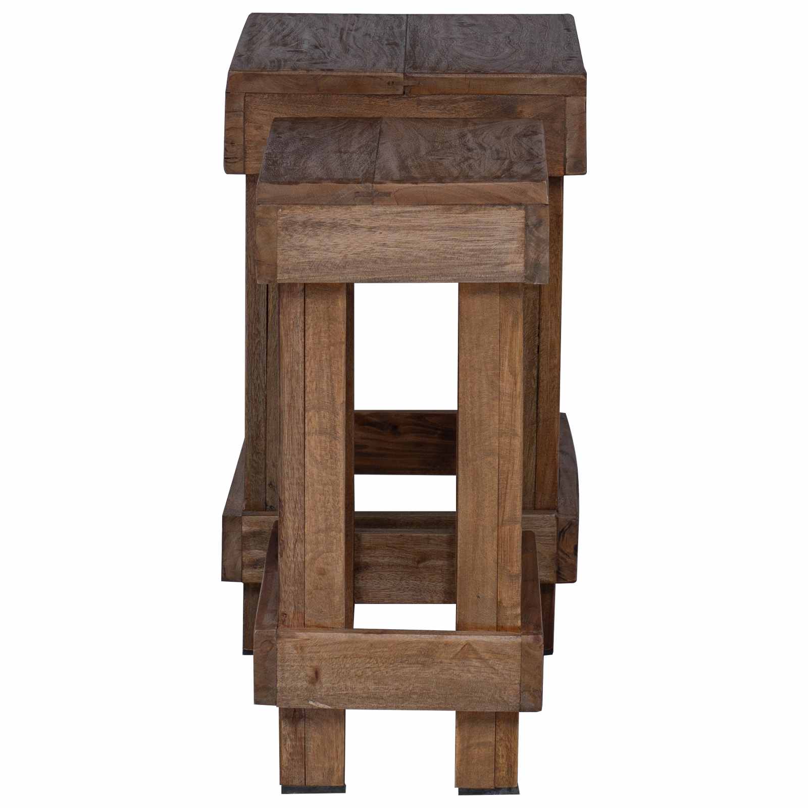 vidaXL Pflanzenständer 2 pcs Braun 70 x 11 x 27 cm Mahagoni Holz