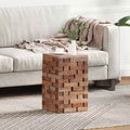 vidaXL Hocker Natur 29 x 29 x 48 cm Massivholz Altholz