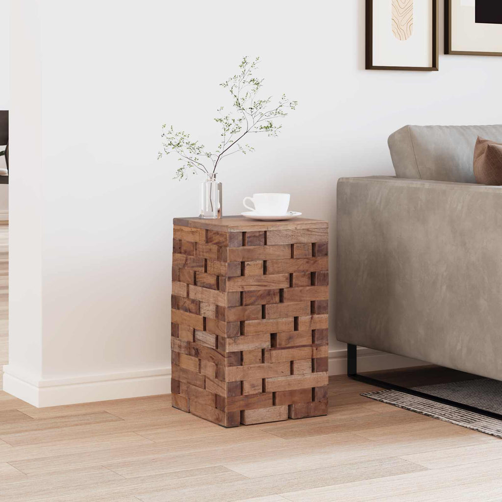 vidaXL Hocker Natur 29 x 29 x 48 cm Massivholz Altholz