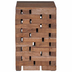 vidaXL Hocker Natur 29 x 29 x 48 cm Massivholz Altholz