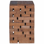 vidaXL Hocker Natur 29 x 29 x 48 cm Massivholz Altholz