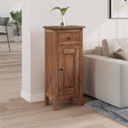 vidaXL Pflanzenständer mit Tür Braun 36 x 25 x 80 cm Mahagoni Holz