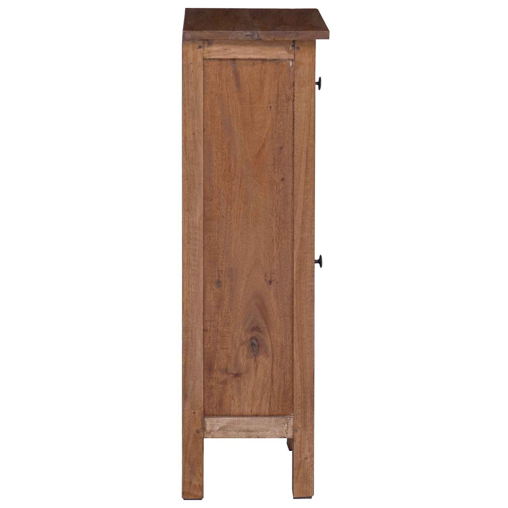 vidaXL Pflanzenständer mit Tür Braun 36 x 25 x 80 cm Mahagoni Holz