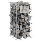 vidaXL Gabionen Wasserhahn Silber 26 x 25 x 50 cm Edelstahl