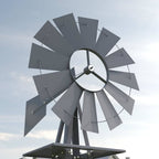 vidaXL Windmühle Grau 84 x 68 x 245 cm Eisen