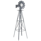 vidaXL Windmühle Grau 84 x 68 x 245 cm Eisen