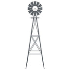 vidaXL Windmühle Grau 84 x 68 x 245 cm Eisen