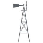 vidaXL Windmühle Grau 84 x 68 x 245 cm Eisen