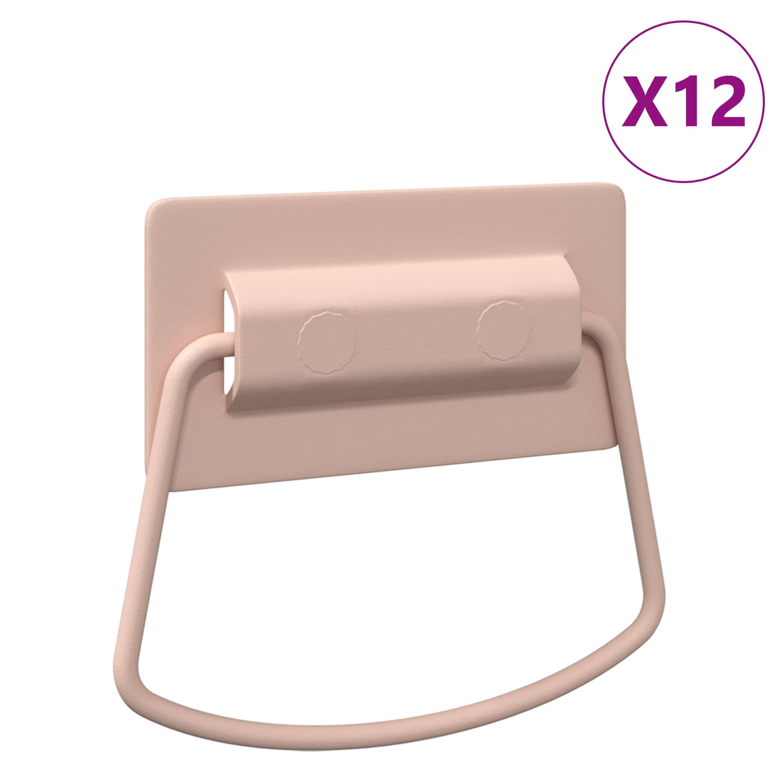 vidaXL Schrankgriffe 12 pcs Rosa 85 x 45 mm Metall
