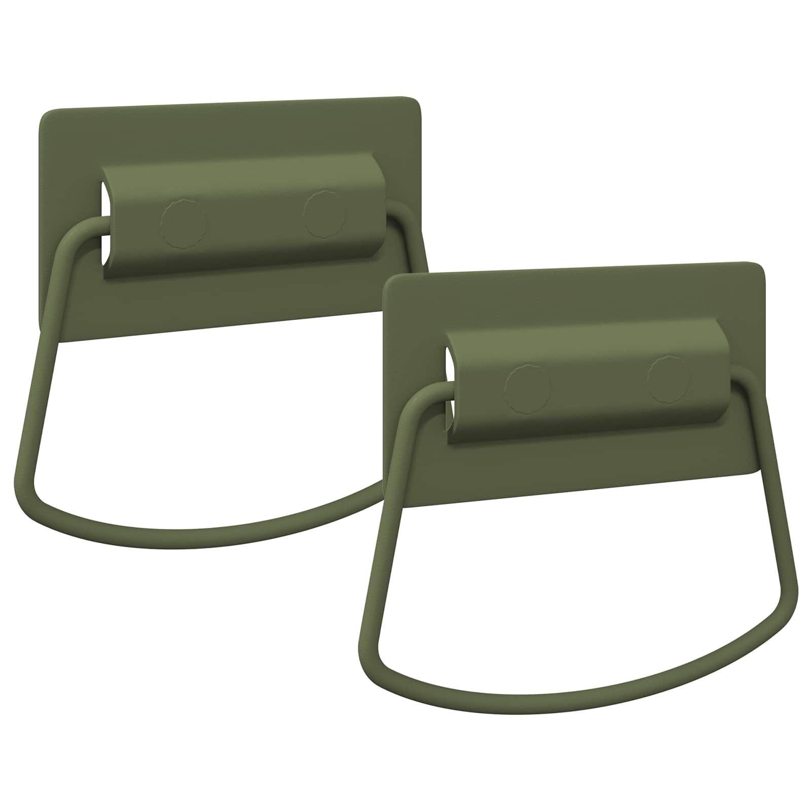 vidaXL Schrankgriffe 2 pcs Olive Grün 85 x 45 mm Metall
