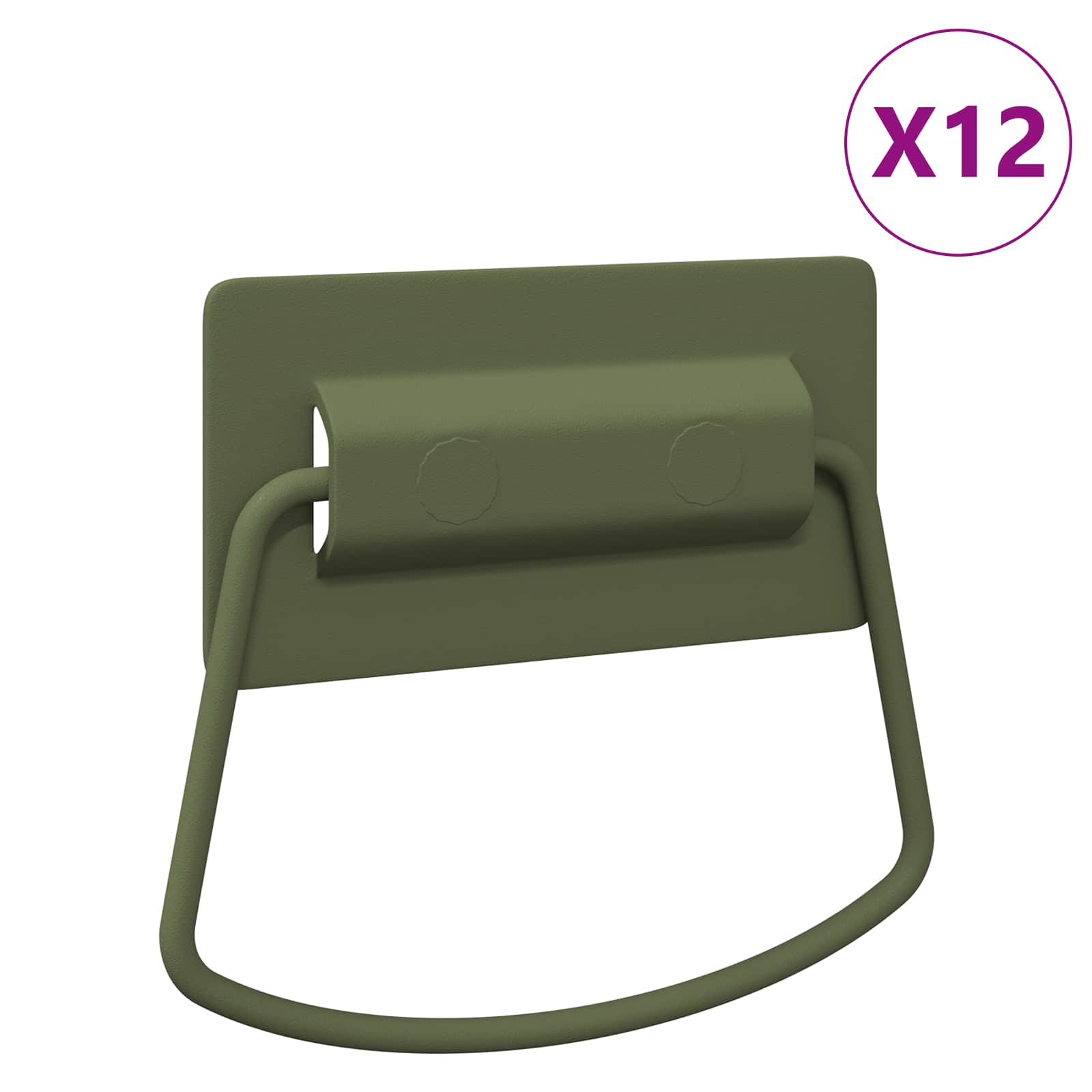 vidaXL Schrankgriffe 12 pcs Olive Grün 85 x 45 mm Metall