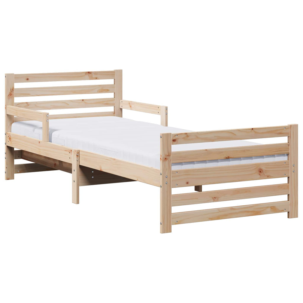 vidaXL Bettrahmen mit ausziehbarer Matratze Braun 80 x 200 cm