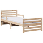vidaXL Bettrahmen mit ausziehbarer Matratze Braun 80 x 200 cm
