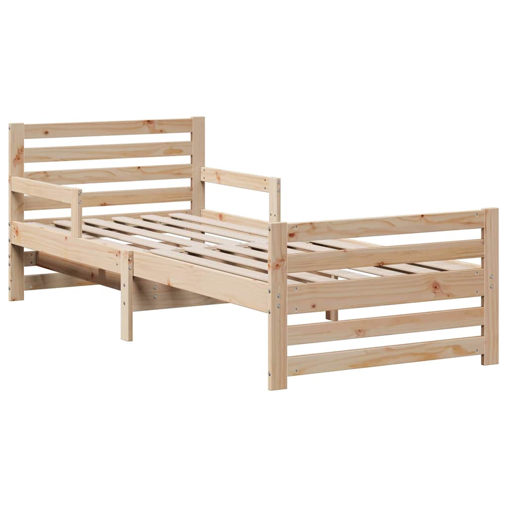 vidaXL Bettrahmen mit ausziehbarer Matratze Braun 80 x 200 cm