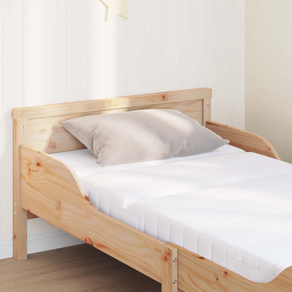 vidaXL Bettrahmen mit erweiterbarem Matratze Braun 80 x 200 cm