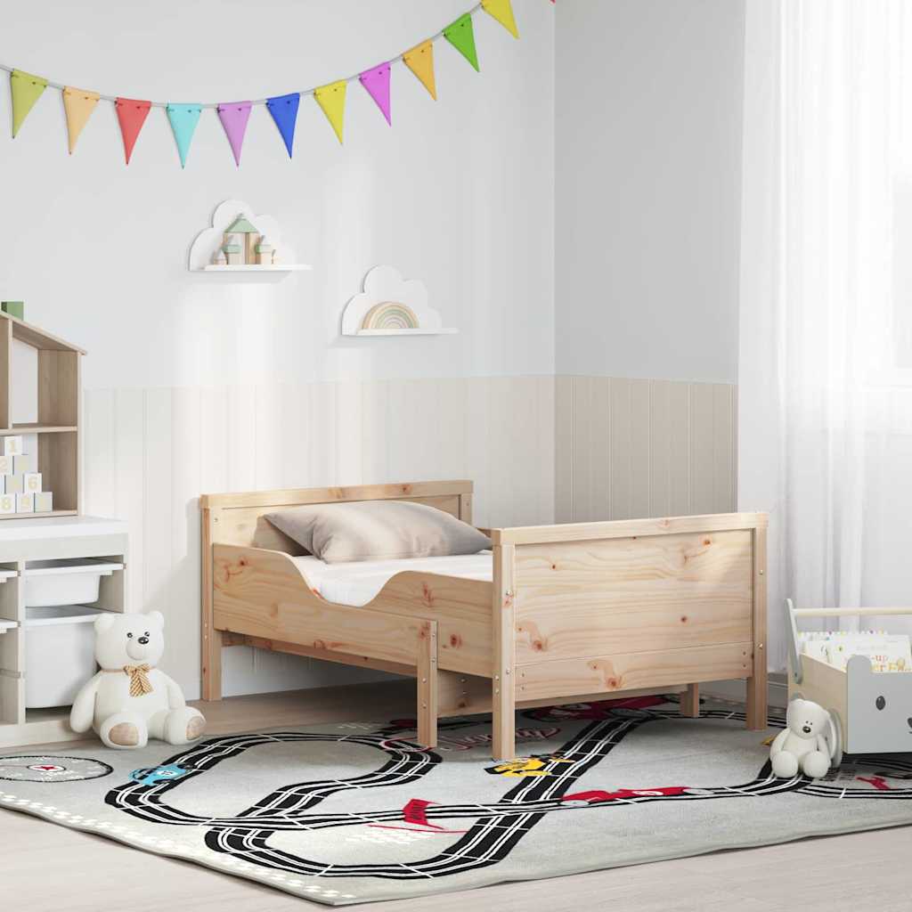 vidaXL Bettrahmen mit erweiterbarem Matratze Braun 80 x 200 cm