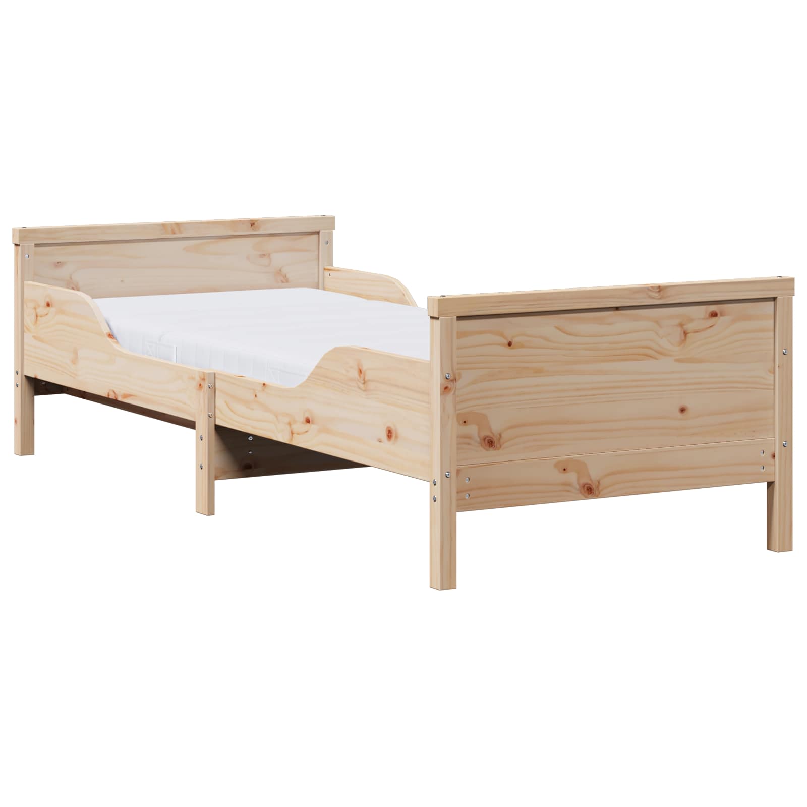 vidaXL Bettrahmen mit erweiterbarem Matratze Braun 80 x 200 cm