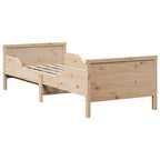 vidaXL Bettrahmen mit erweiterbarem Matratze Braun 80 x 200 cm