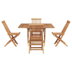 vidaXL Garten Essgruppe Braun Massivholz Teak