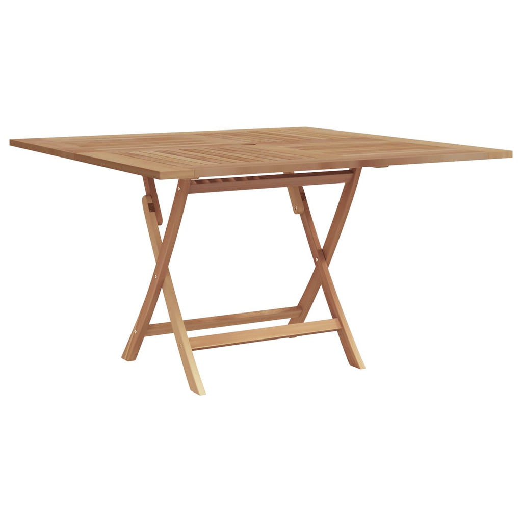 vidaXL Garten Essgruppe Braun Massivholz Teak