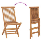 vidaXL Garten Essgruppe Braun Massivholz Teak