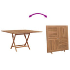 vidaXL Garten Essgruppe Braun Massivholz Teak