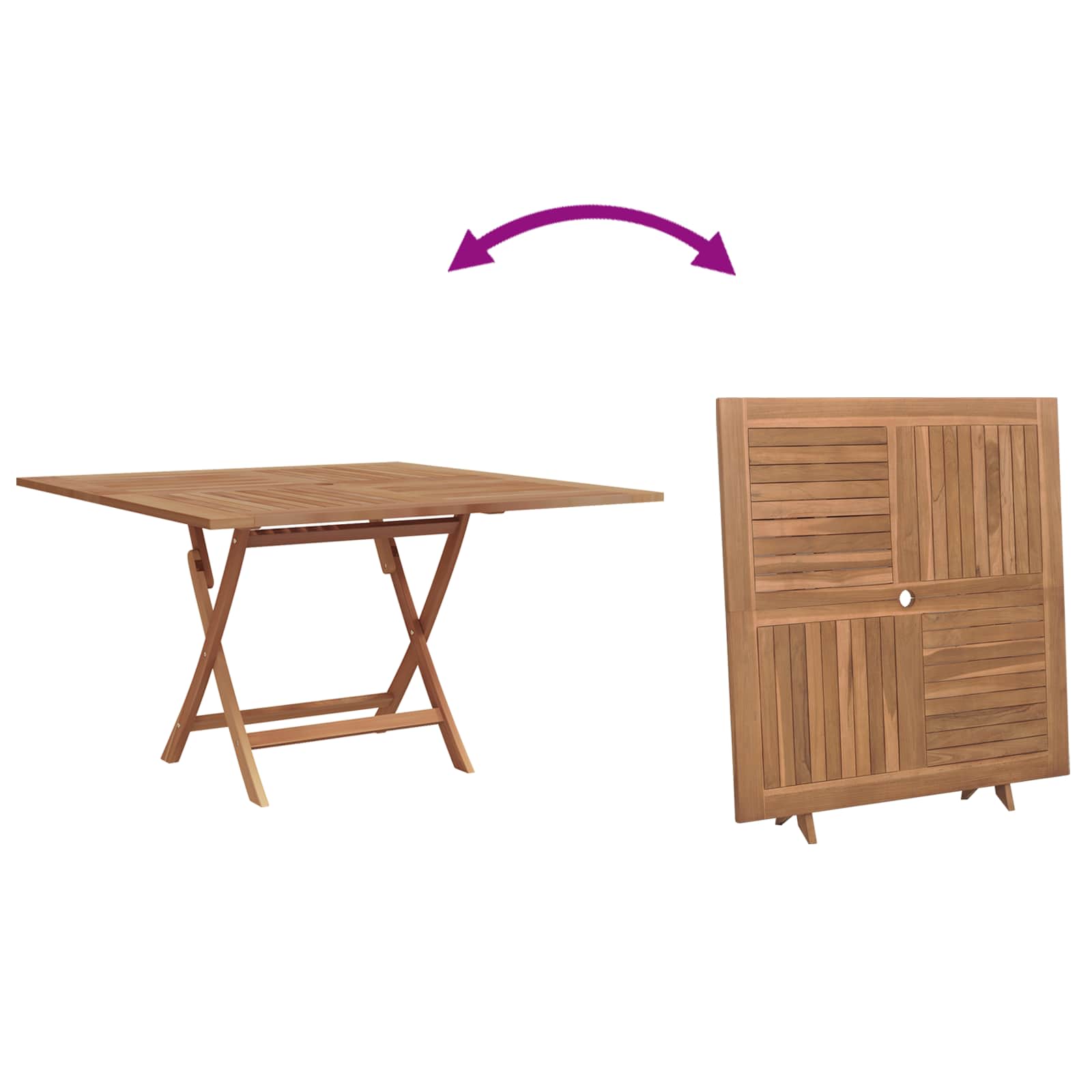 vidaXL Garten Essgruppe Braun Massivholz Teak