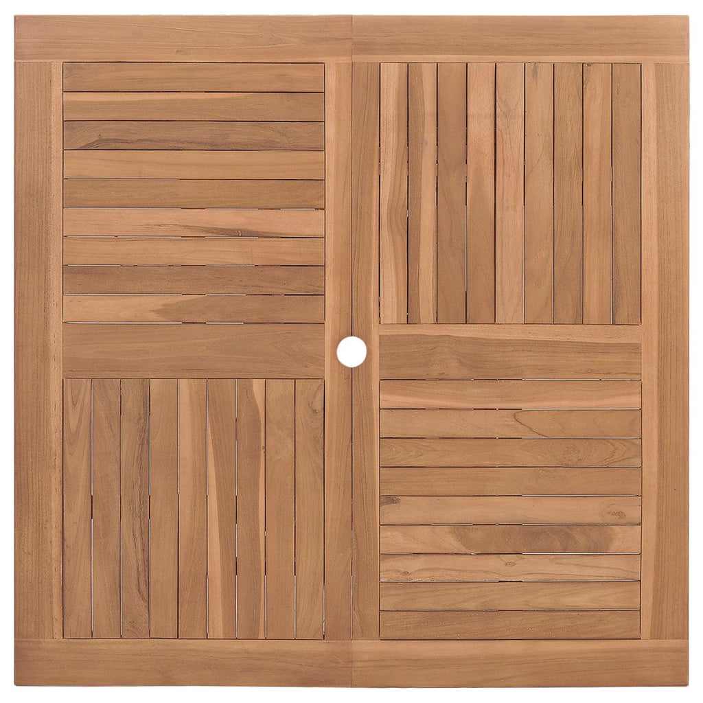 vidaXL Garten Essgruppe Braun Massivholz Teak