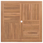 vidaXL Garten Essgruppe Braun Massivholz Teak