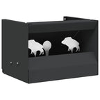 vidaXL Kugelfangbox Schwarz 29 x 22 x 20 cm Stahl