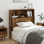 vidaXL Kopfteil Schrank Altholz 100 x 19 x 103,5 cm Holzwerkstoff