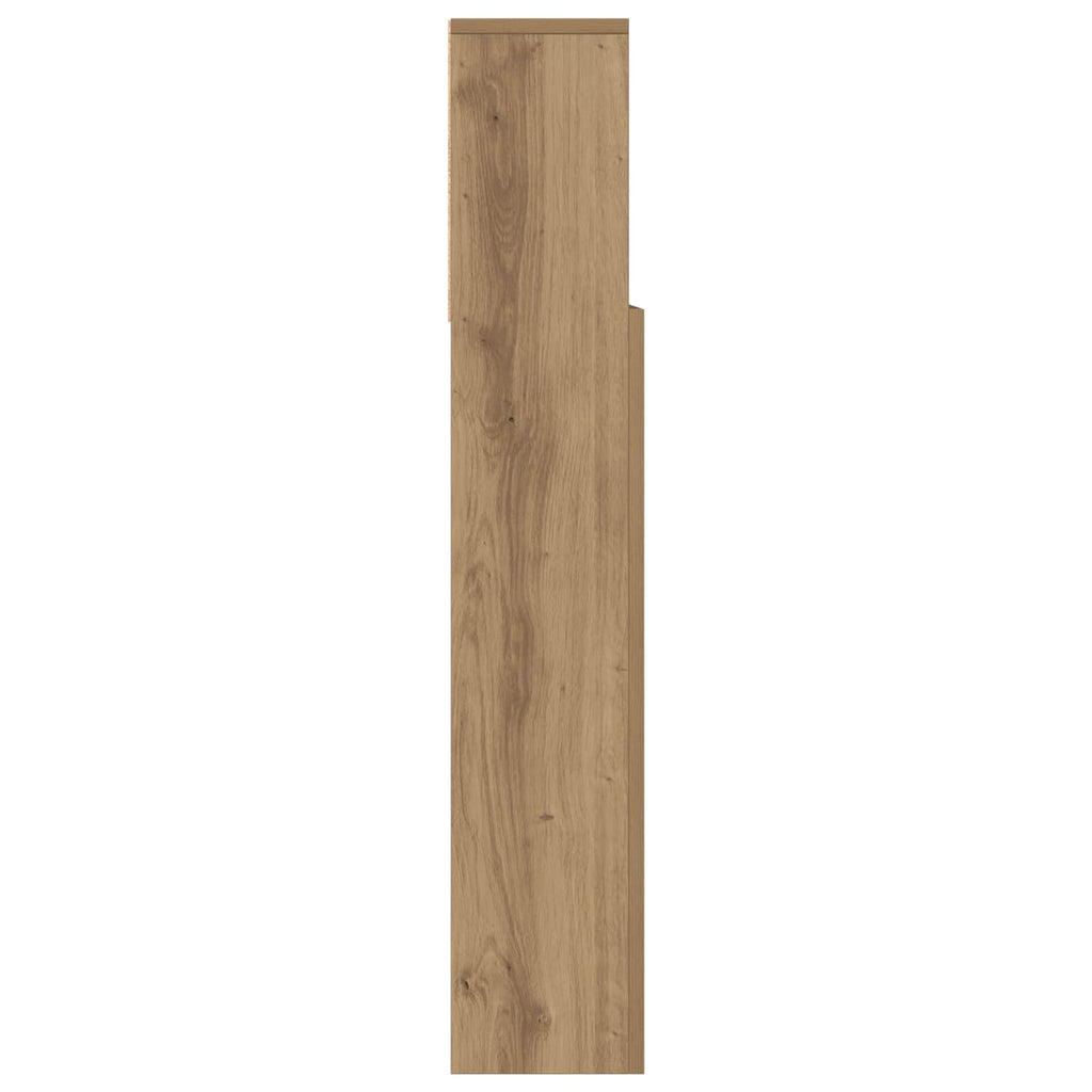 vidaXL Kopfteil Schrank mit Regal Artisan-Eiche 100 x 19 x 103,5 cm