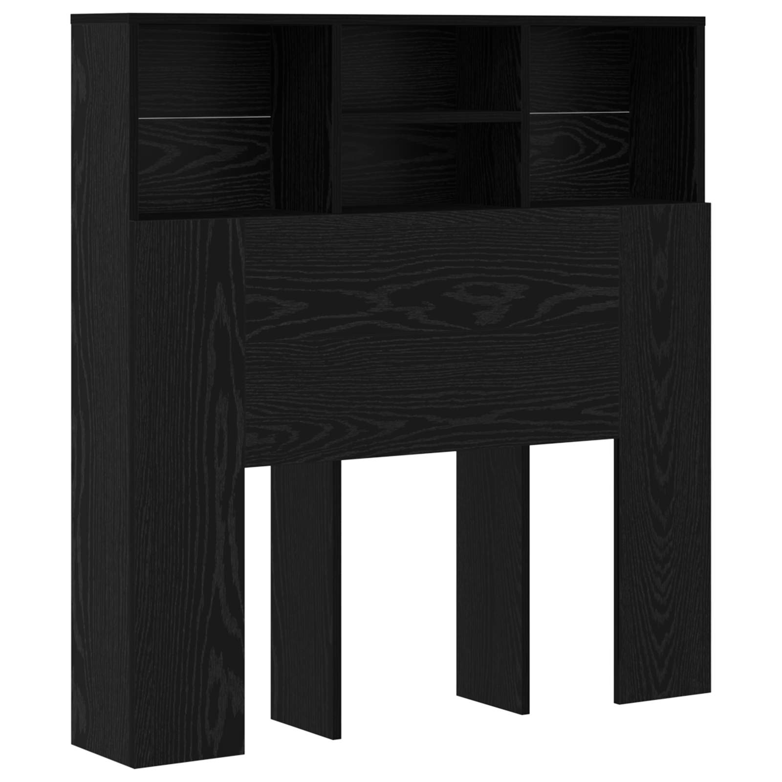 vidaXL Kopfteil Schrank Schwarz Eichen-Optik 100 x 19 x 103,5 cm