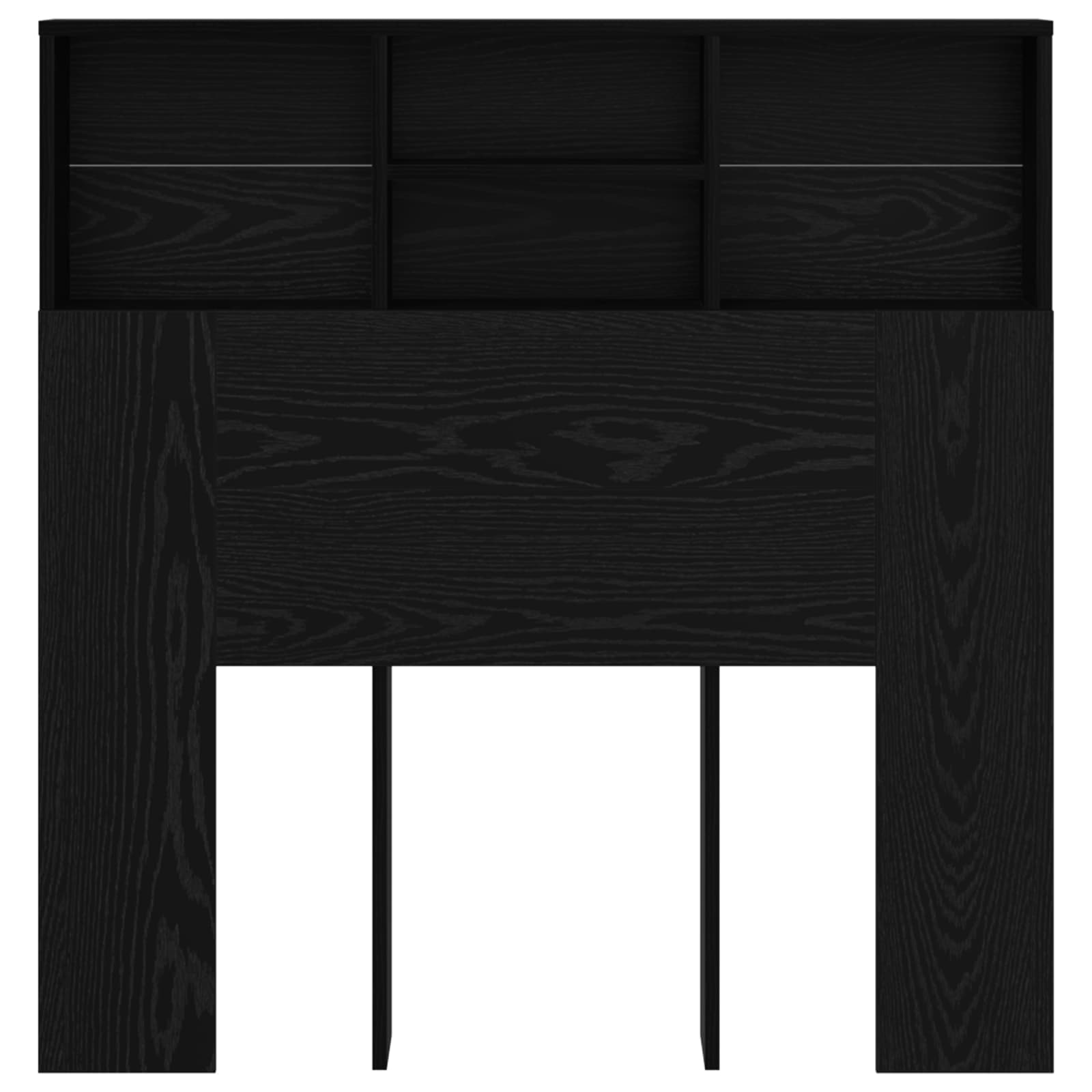 vidaXL Kopfteil Schrank Schwarz Eichen-Optik 100 x 19 x 103,5 cm