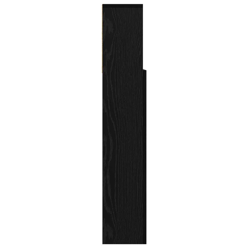 vidaXL Kopfteil Schrank Schwarz Eichen-Optik 100 x 19 x 103,5 cm
