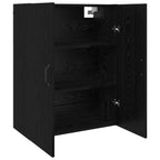 vidaXL Wandschrank Wandmontiert Schwarz Eichen-Optik 69,5 x 34 x 90 cm