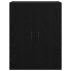 vidaXL Wandschrank Wandmontiert Schwarz Eichen-Optik 69,5 x 34 x 90 cm