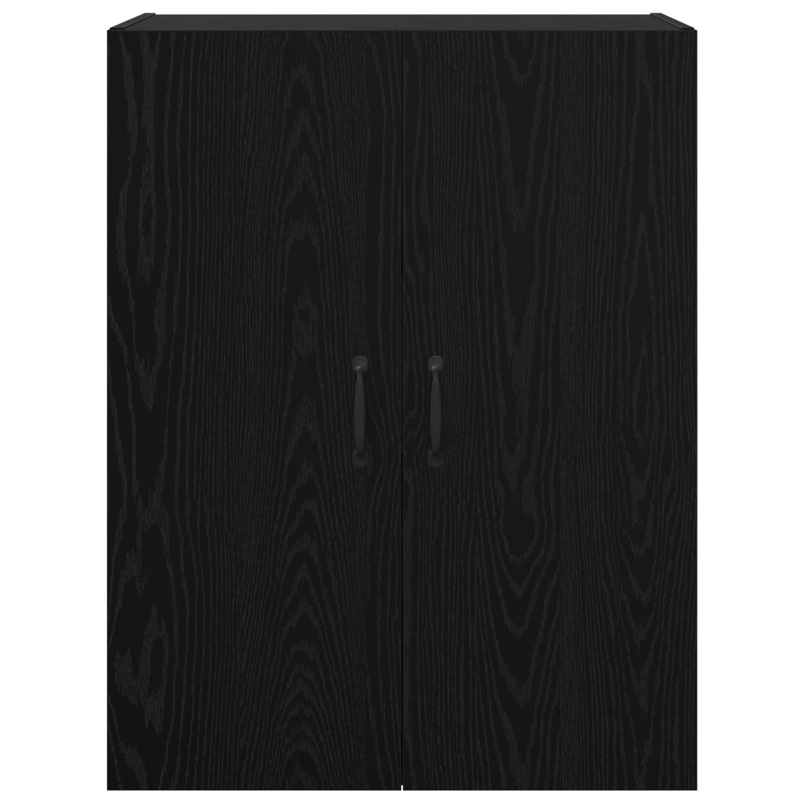 vidaXL Wandschrank Wandmontiert Schwarz Eichen-Optik 69,5 x 34 x 90 cm