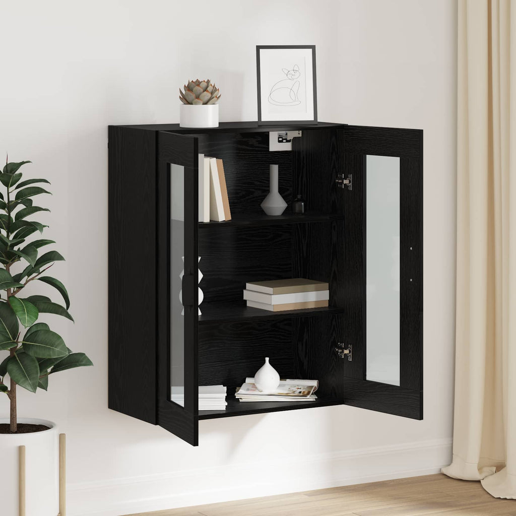vidaXL Aufbewahrungsschrank Schwarz Eichen-Optik 69,5 x 34 x 90 cm