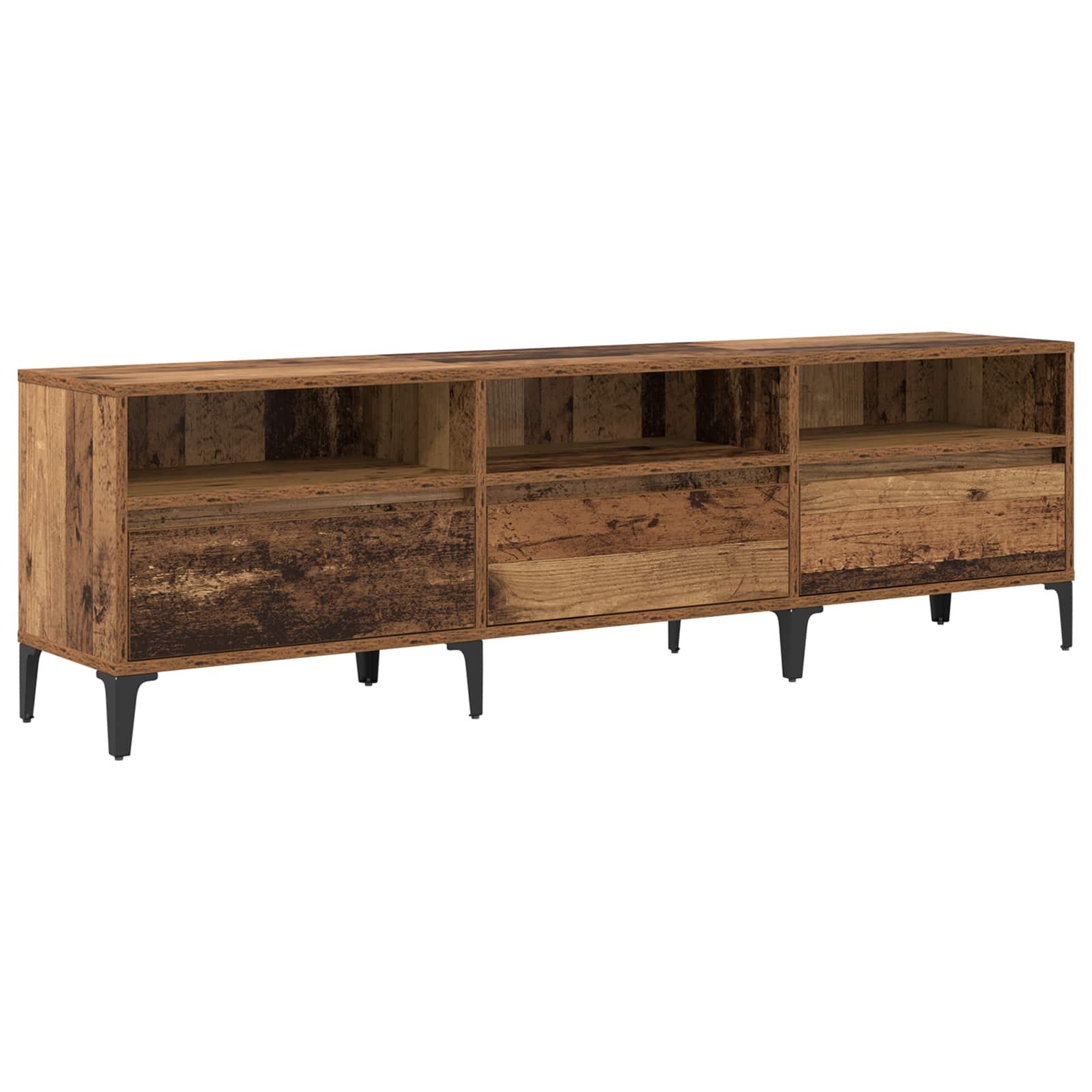 vidaXL TV-Schränk Altholz 150 x 30 x 45 cm Verbundholz und Eisen