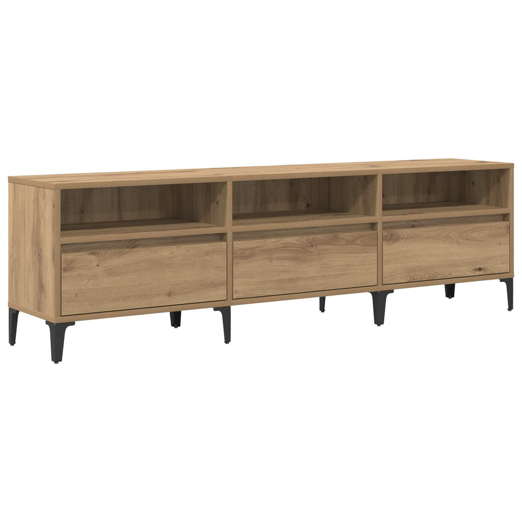 vidaXL TV-Schränk Artisan-Eiche 150 x 30 x 45 cm Verbundholz und Eisen