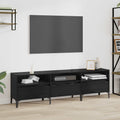 vidaXL TV-Schränk mit Schubladen Schwarz Eichen-Optik 150 x 30 x 45 cm