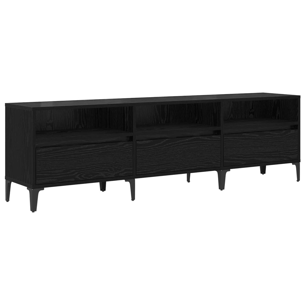 vidaXL TV-Schränk mit Schubladen Schwarz Eichen-Optik 150 x 30 x 45 cm