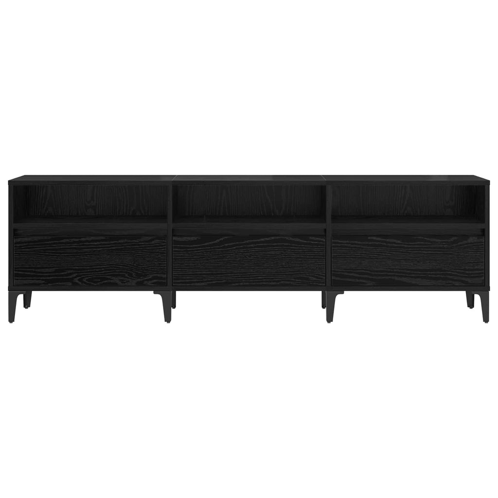 vidaXL TV-Schränk mit Schubladen Schwarz Eichen-Optik 150 x 30 x 45 cm