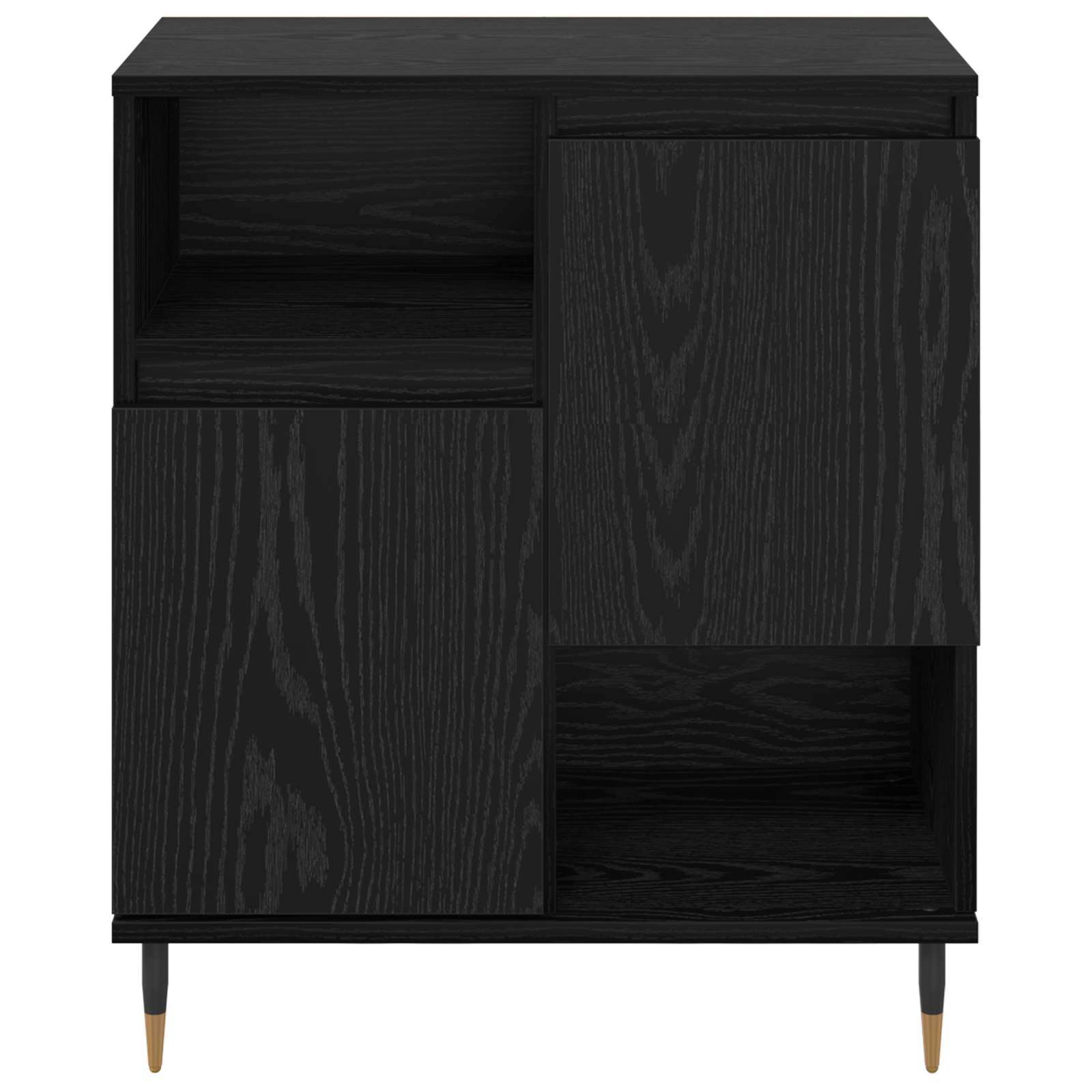 vidaXL Sideboard Schwarz Eichen-Optik 60 x 35 x 70 cm