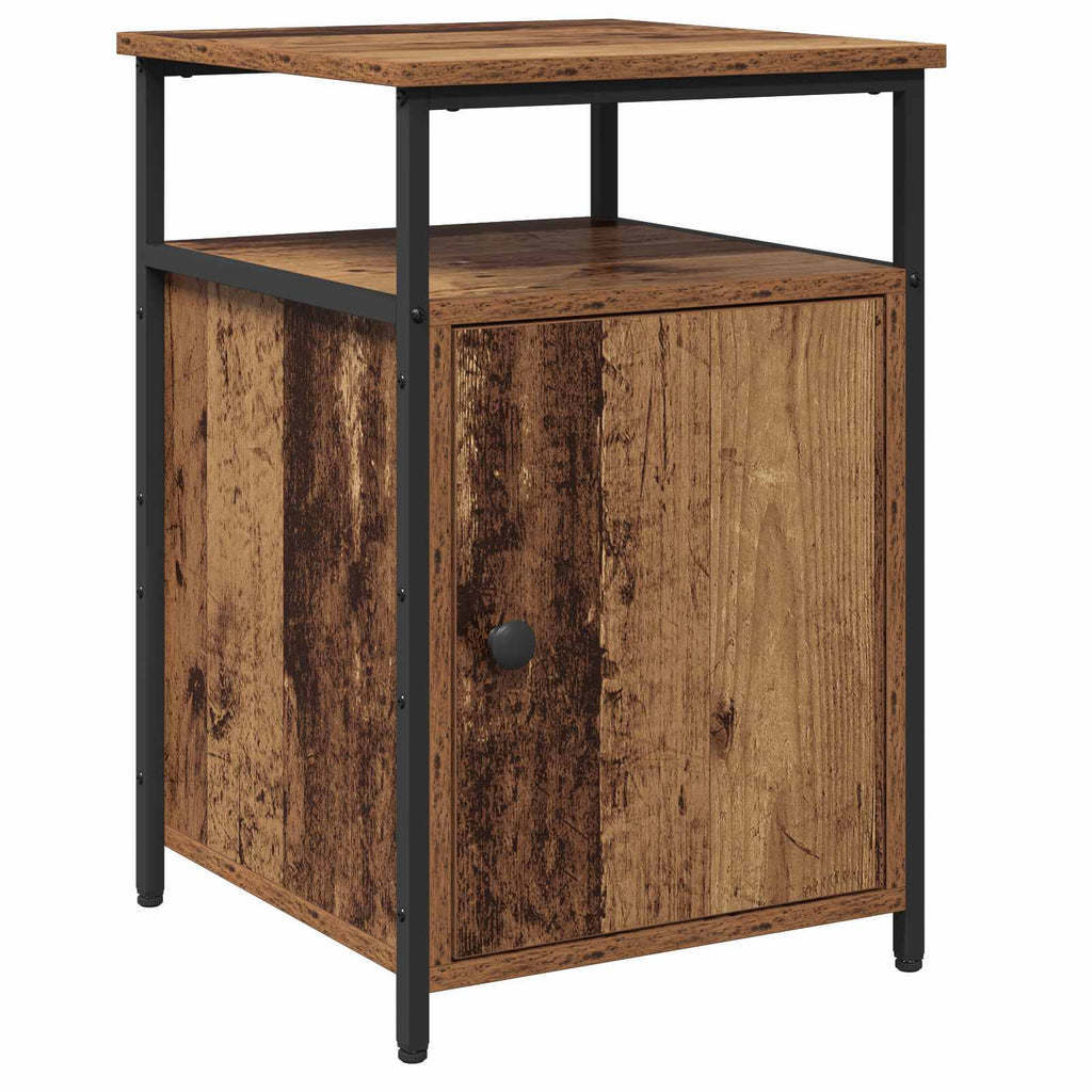 vidaXL Nachttisch mit Schubladen 2 pcs Altholz Holzwerkstoff