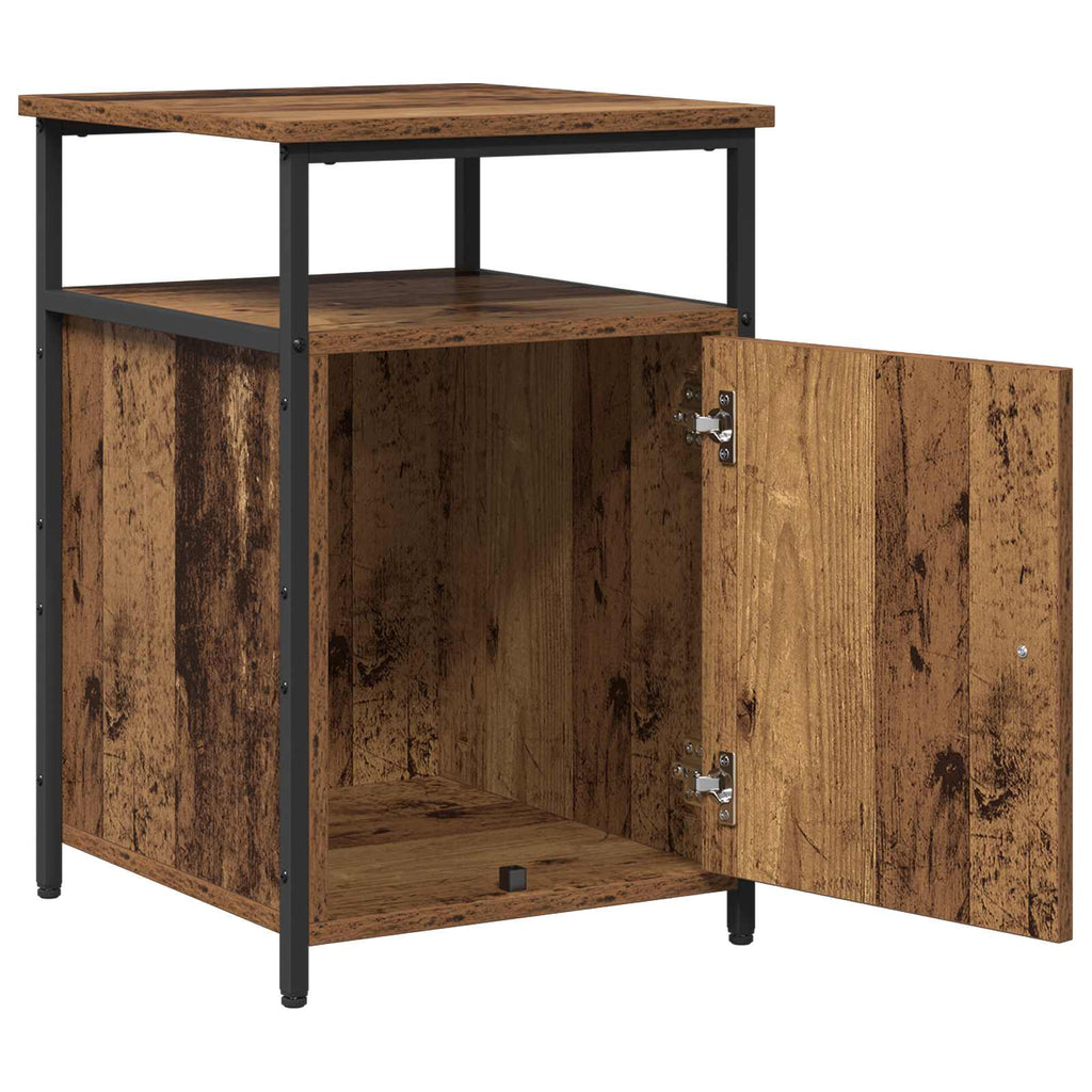 vidaXL Nachttisch mit Schubladen 2 pcs Altholz Holzwerkstoff
